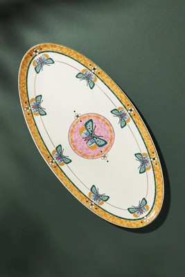 The Bistro Tile Stoneware Platter: Garden Edition | Anthropologie (US)