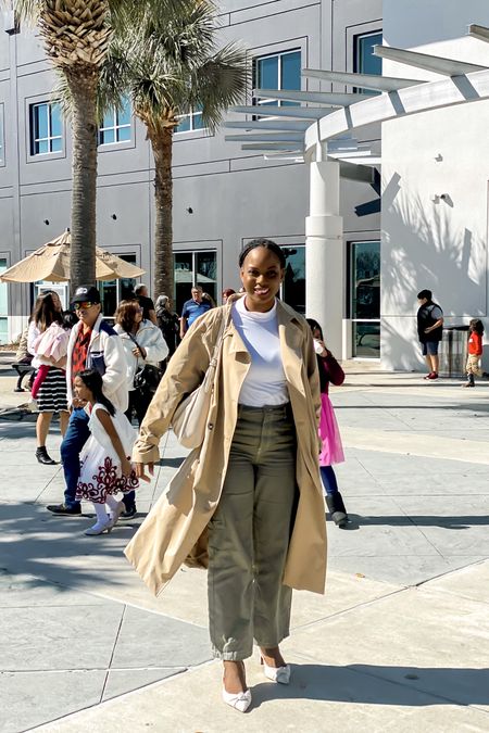 Perfect way to style cargo pants is with a turtleneck and trench coat! Cute fall and winter neutral look. 

#LTKunder100 #LTKFind #LTKstyletip