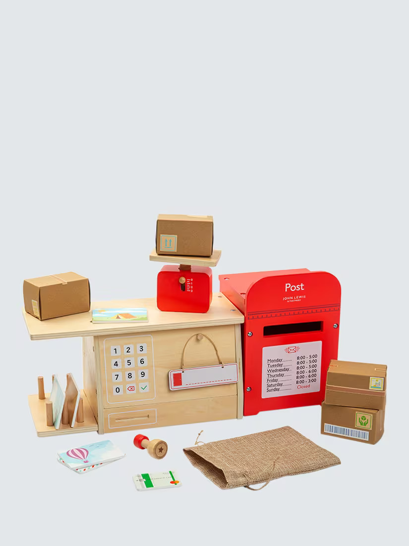 John Lewis Kids' Wooden Post Office Play Set | John Lewis (UK)