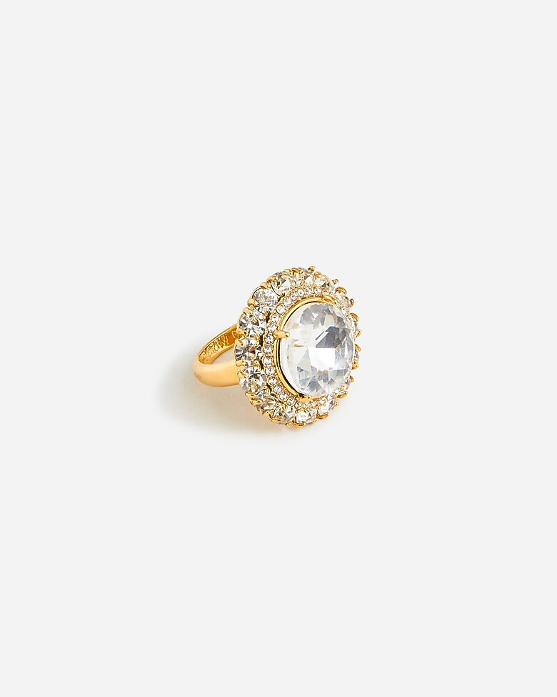Pavé crystal cocktail ring | J. Crew US