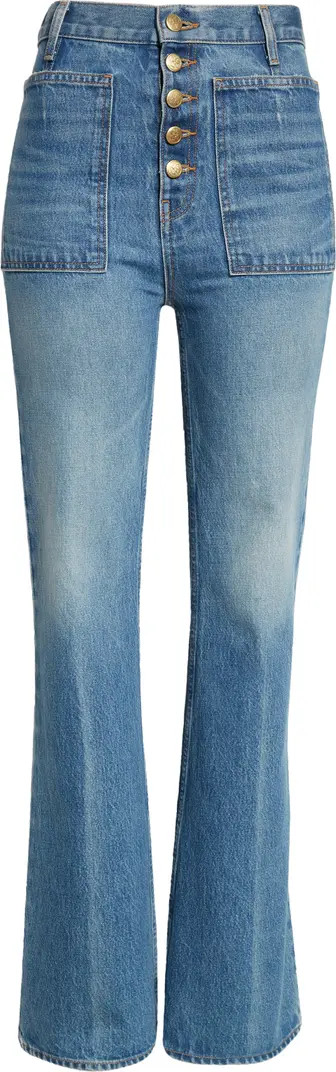 The Lou Button Fly Flare Jeans | Nordstrom