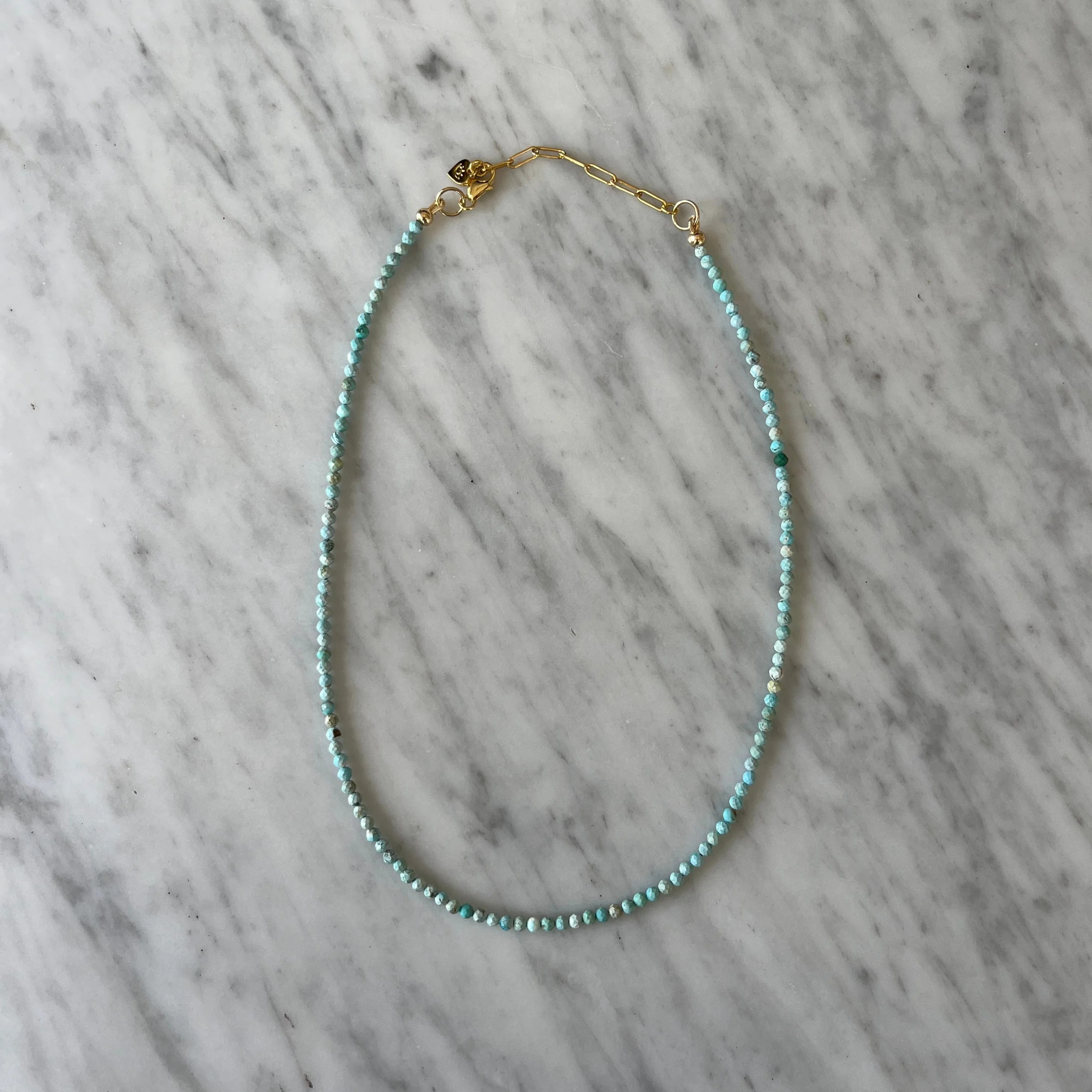 Teeny Natural Turquoise Gemstone Necklace | HART