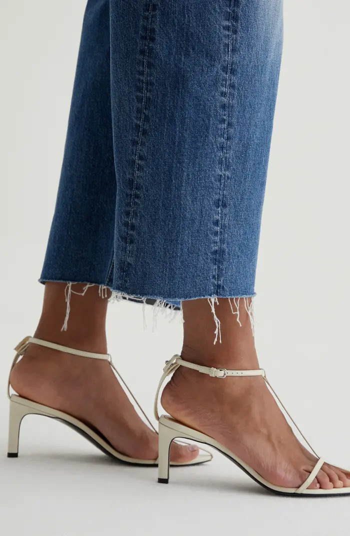 AG Hattie Raw Hem High Waist Crop Barrel Leg Jeans | Nordstrom | Nordstrom