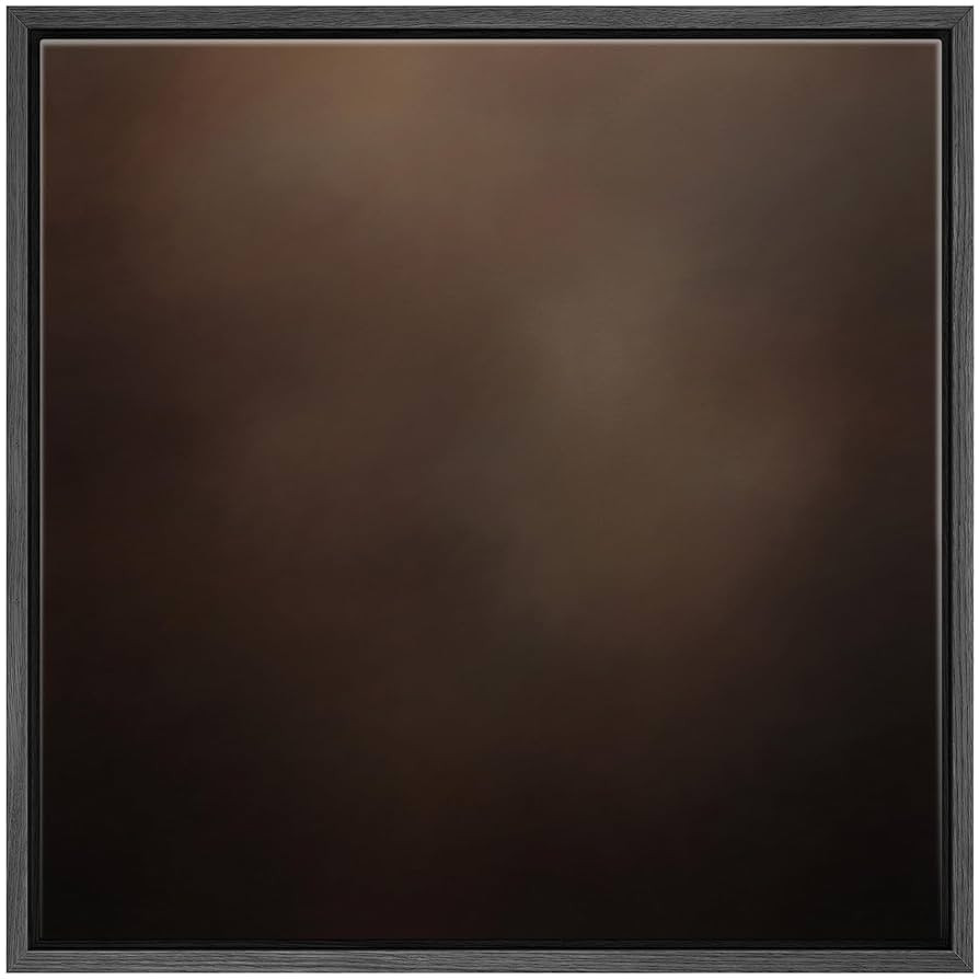 SIGNFORD Framed Canvas Print Wall Art Dark Moody Brown Abstract Minimal Illustrations Rustic Zen ... | Amazon (US)