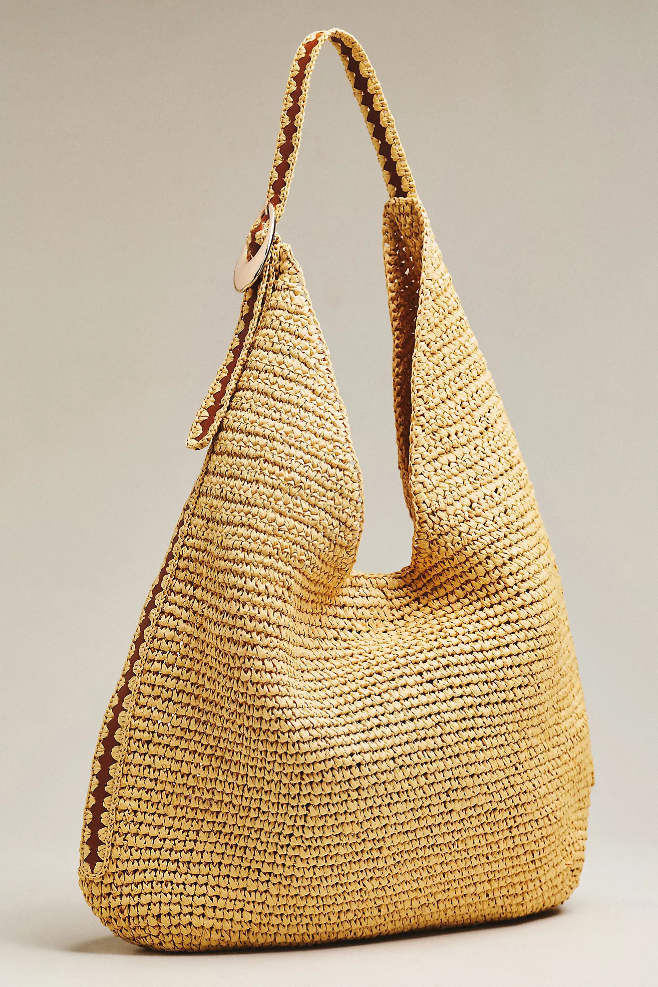 Love Knot Mini Whipstitch Raffia Slouchy Bag | Anthropologie (US)