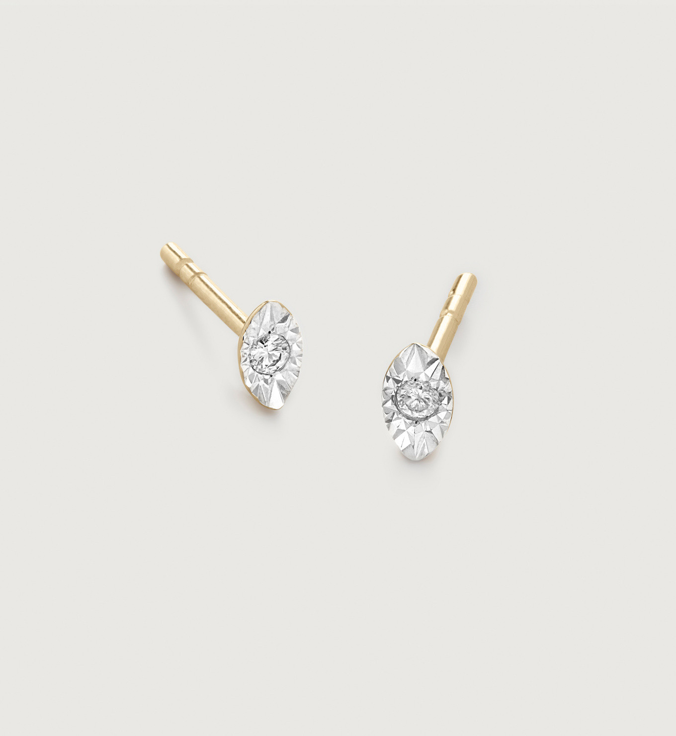 Lab Grown Diamond Marquise Solitaire Stud Earrings | Monica Vinader (Global)