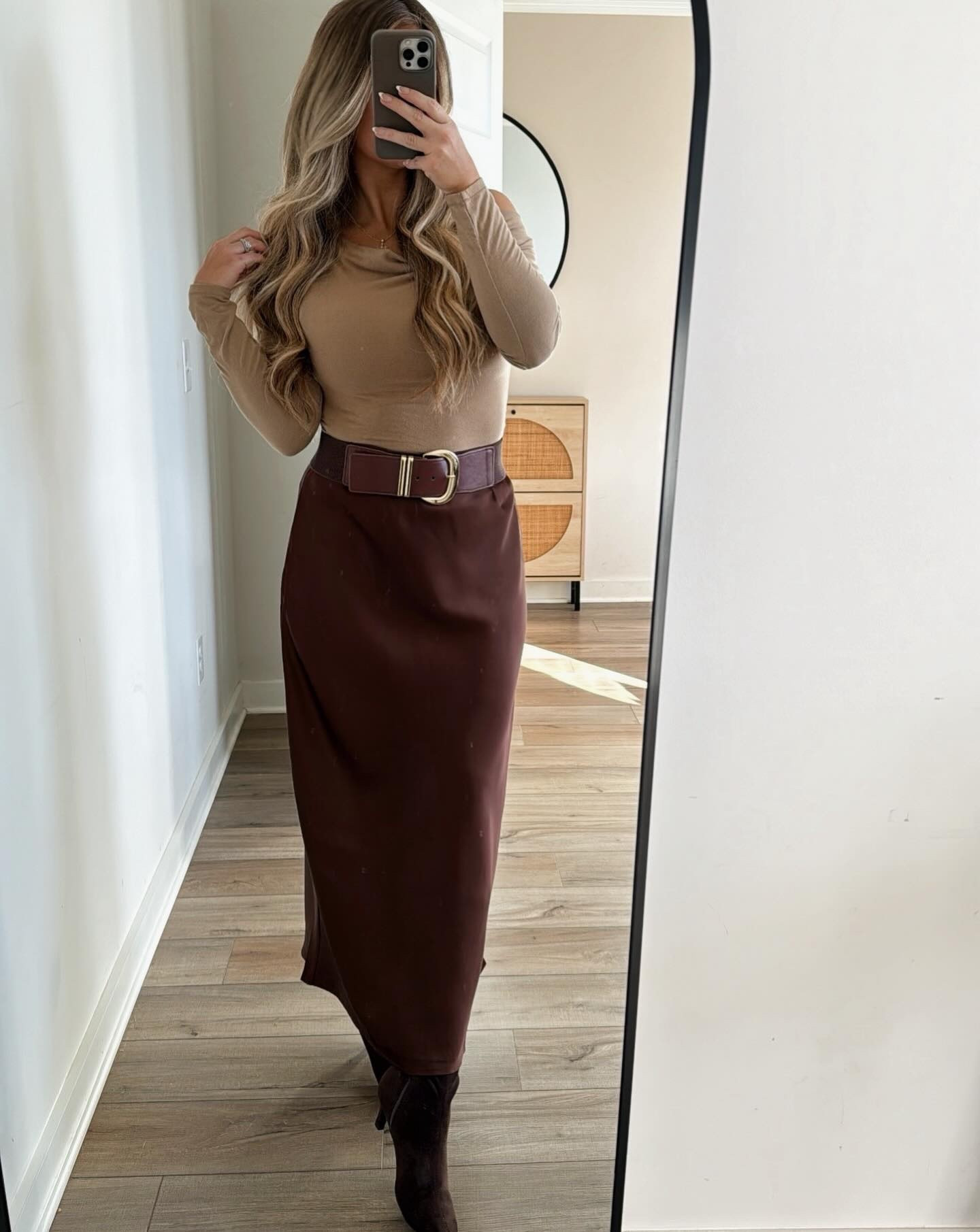 Amazon inspo for Thanksgiving🤎wearing size medium in the skirt