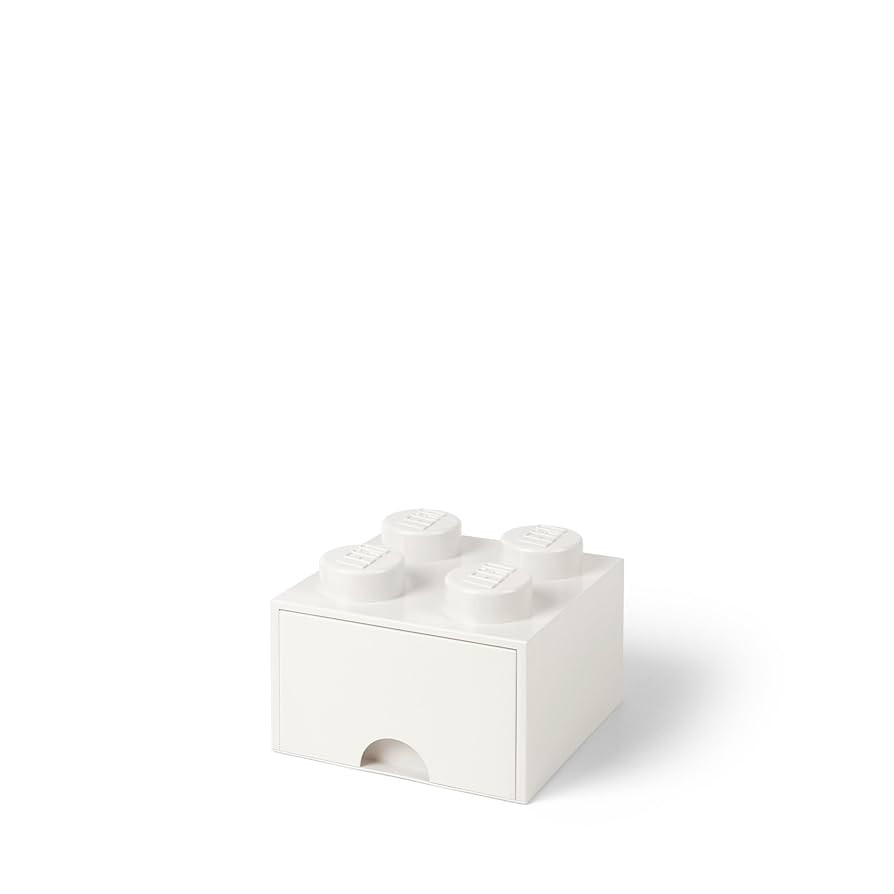 LEGO Brick Drawer, 4 Knobs, 1 Drawer, Stackable Storage Box, White | Amazon (US)