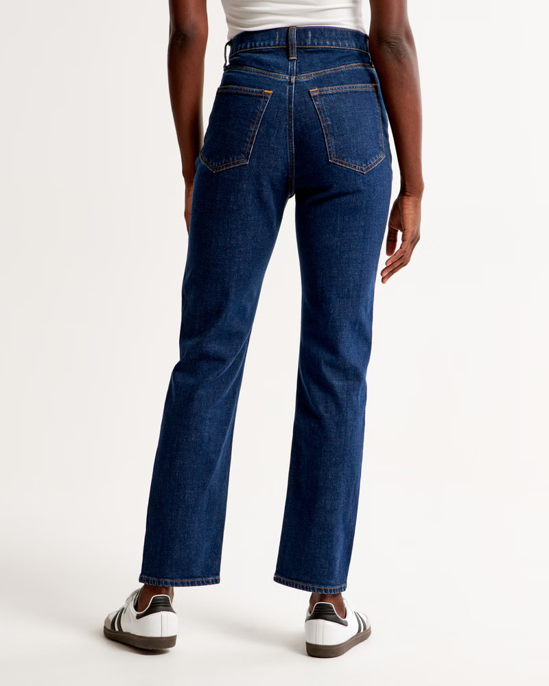 Ultra High Rise Ankle Straight Jean | Abercrombie & Fitch (US)