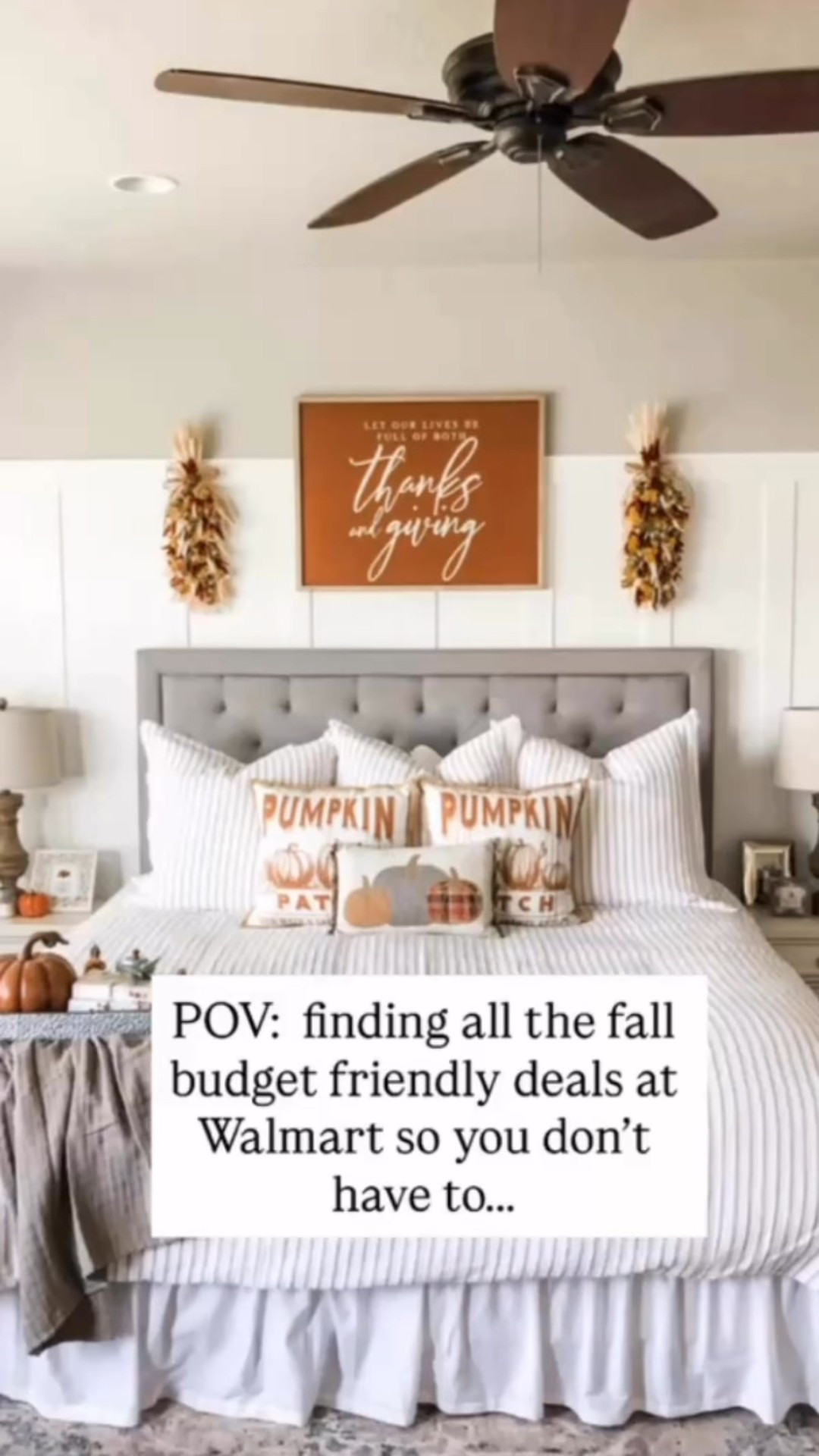 🍂✨ Budget-friendly fall finds you need to see! ✨🍂

POV: I hunted down all the cozy, neutral, pumpkin-perfect Walmart deals so you don’t have to. 🧡 From affordable throw pillows to festive pumpkins and blankets, you can create a warm fall bedroom makeover without breaking the bank.

The best part? Everything is budget-friendly, easy to style, and available now at Walmart 🙌

Would you decorate your bedroom for fall too, or just keep it in the living room? 👇

#WalmartHome #FallDecor

#fallbedroomdecor #budgetfriendlydecor #walmartfinds #walmartdecor #pumpkindecor #fallhomedecor #fallinspiration #neutralhomedecor #affordablehomedecor #falldecorideas #bedroommakeover #citygirlmeetsfarmboy

#LTKSeasonal #LTKHome #LTKFallSale