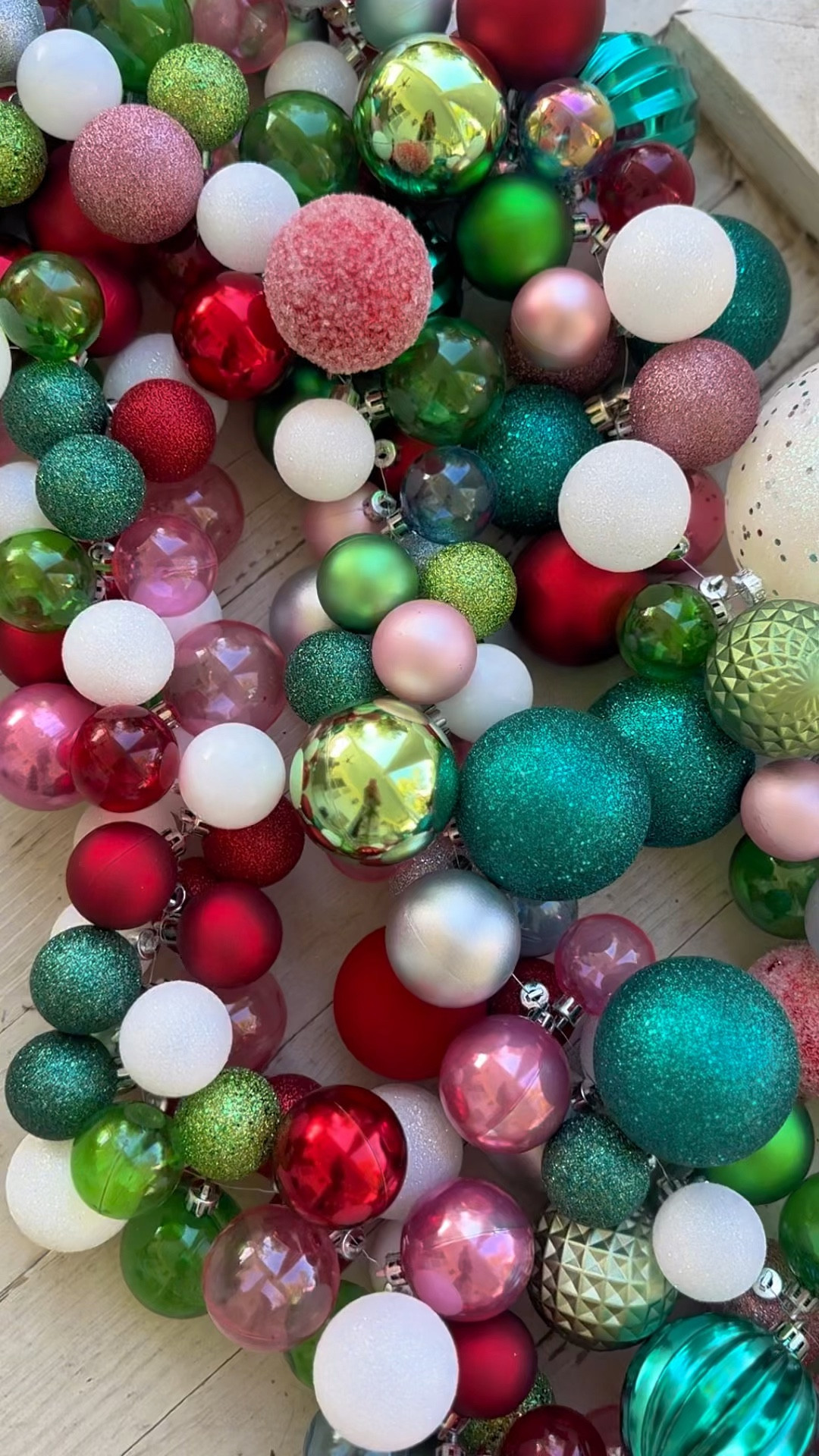 ornament garland! attaching exactly what i used XOXO 🎄 christmas decor, diy christmas decor, ornament garland 

#LTKHoliday #LTKSaleAlert #LTKSeasonal
