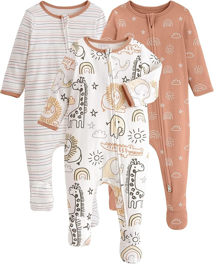 Yoofoss Baby Pajamas 100% Organic Cotton Baby Sleepers for Newborn 0-3 3-6 6-9 Months Boys Girl C... | Amazon (US)