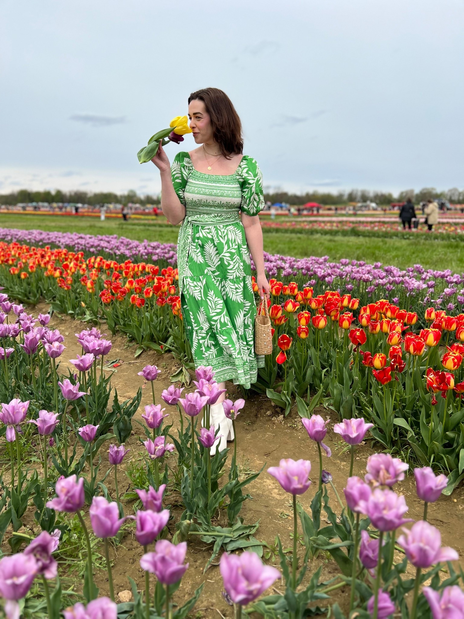 Green and white floral dress (small). White boots (8.5). #dress #dresses #floraldress #greenandwhitedress #boots #whiteboots #easterdress 
easter dress women 
easter outfits women 
spring outfits 2026

#LTKootd #LTKSeasonal