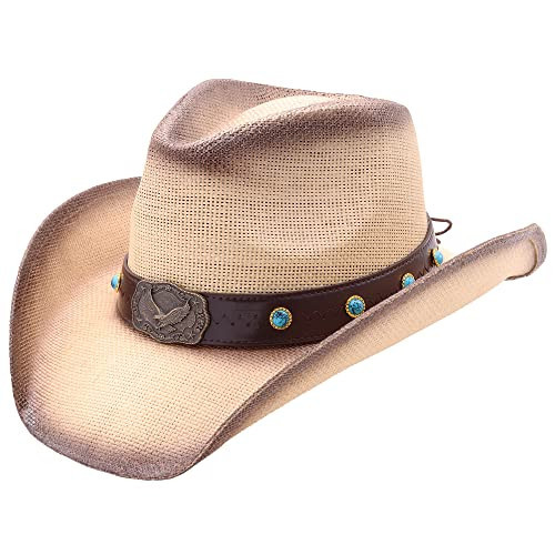 Retro Rodeo Wild Western Cowboy Hats for Men and Women - Eagle - Light Brown -4 | Amazon (US)