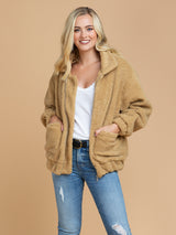 'Carole' Teddy Bear Fleece Jacket | Goodnight Macaroon