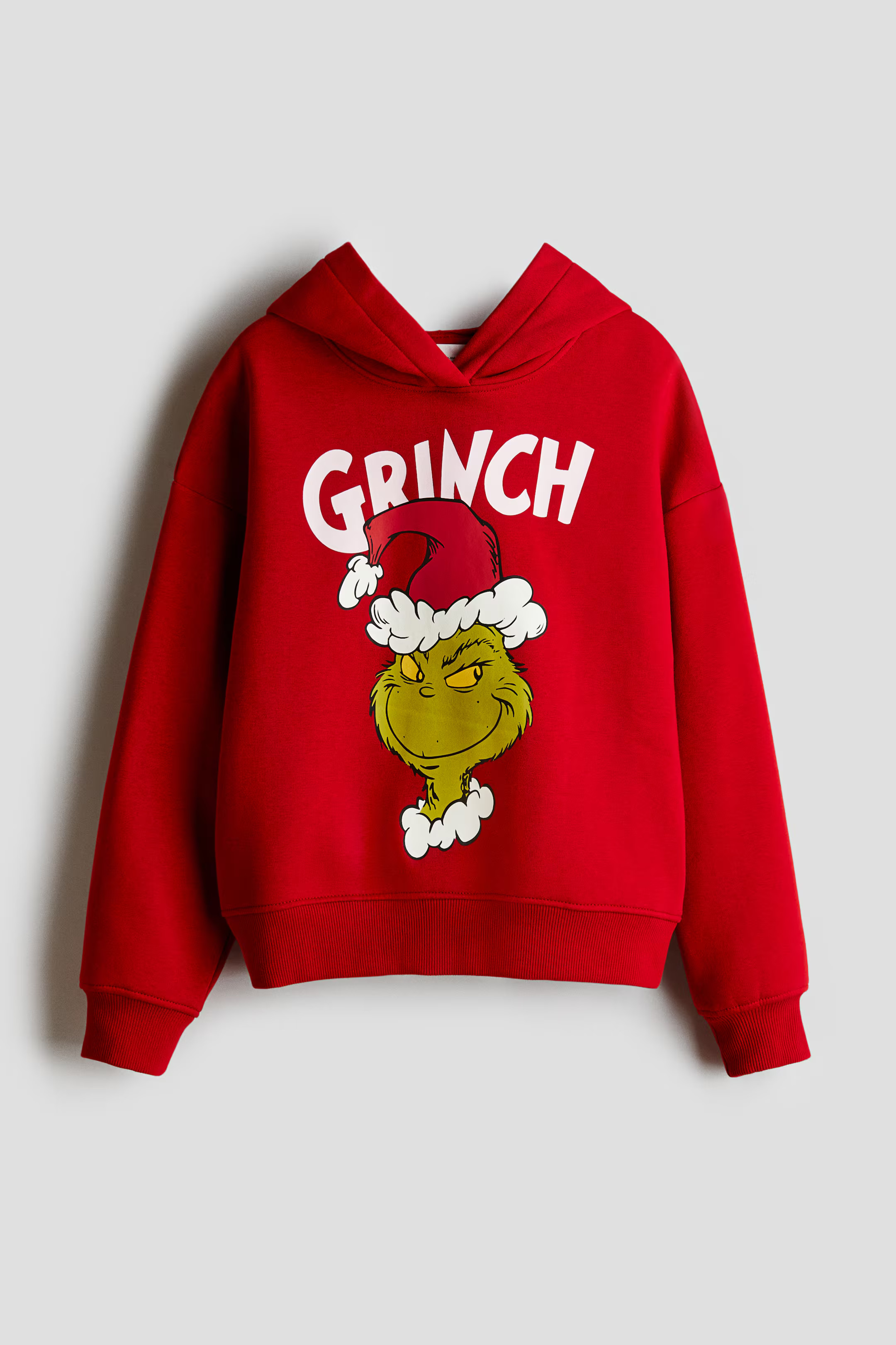 Red/The Grinch Hoodie with Motif for kids | H&M CA | H&M (US + CA)