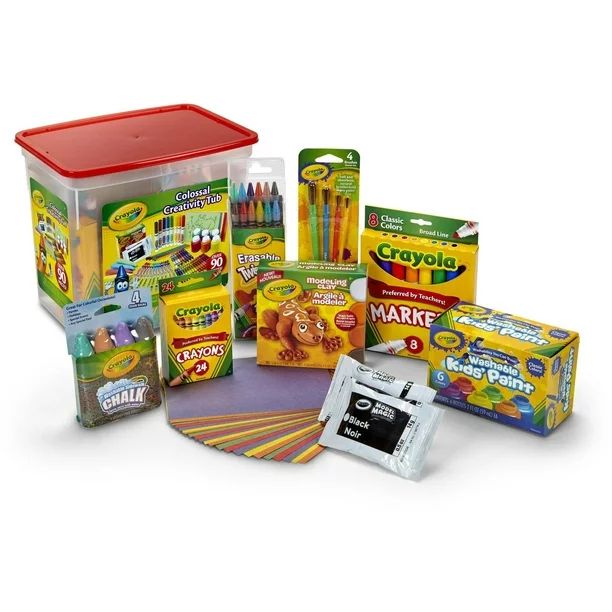 Crayola Colossal Creativity Tub, Art Set, 90 Pieces, Holiday Toys for Kids, Ages 5+ - Walmart.com | Walmart (US)