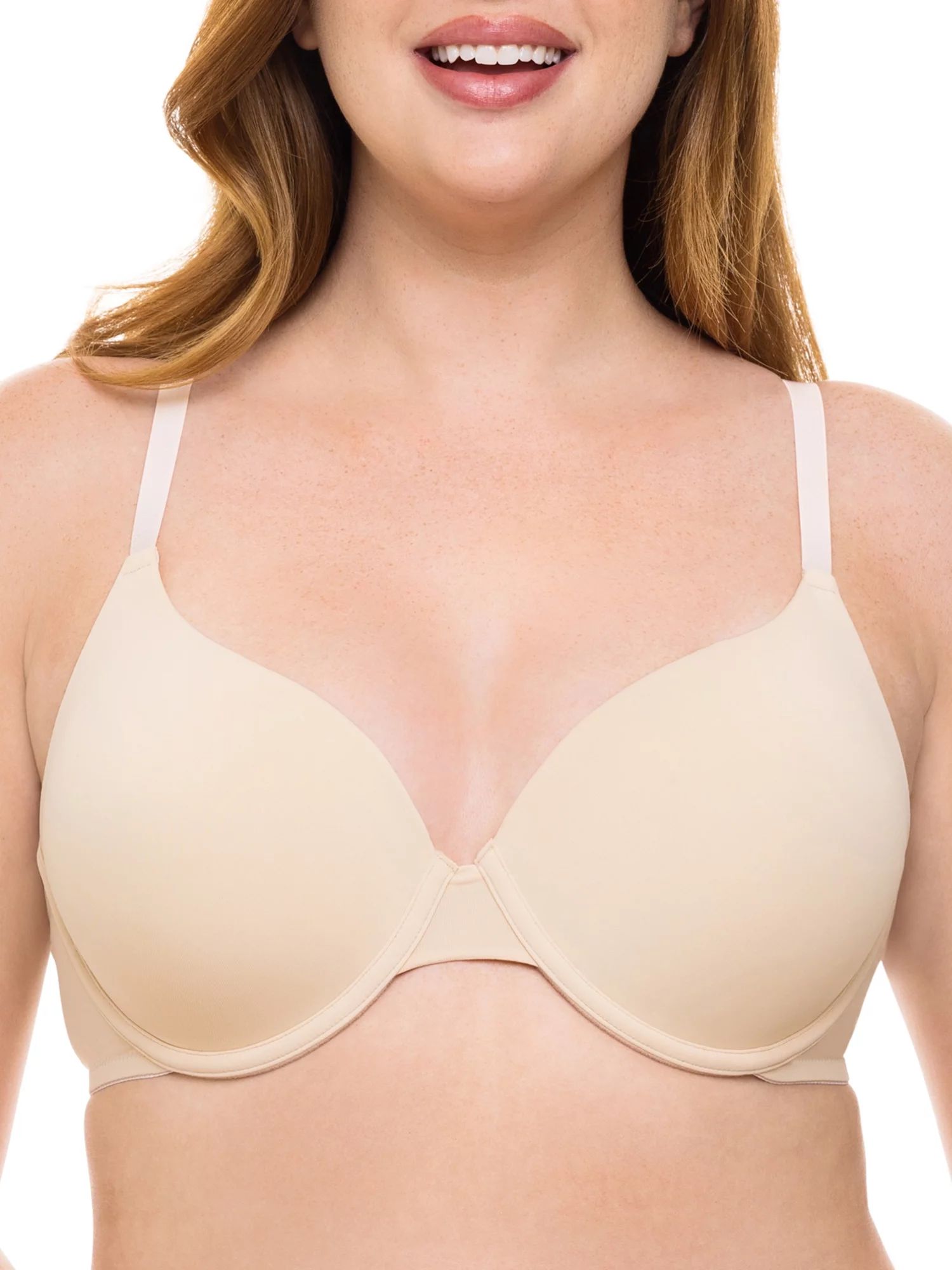 No Boundaries Women's Lightly Lined Underwire T-Shirt Bra, Sizes 34A to 40DDD - Walmart.com | Walmart (US)