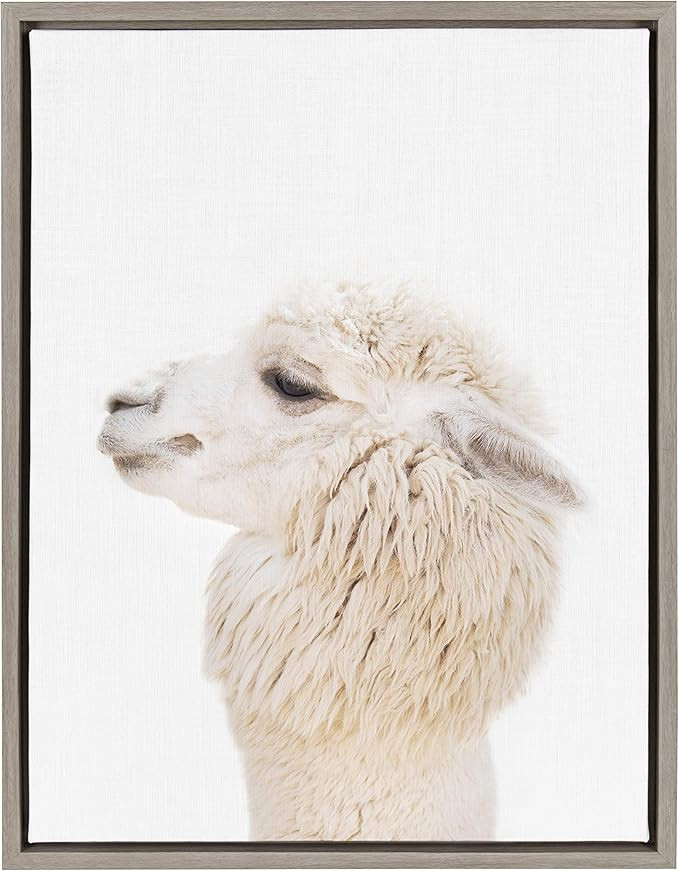 Kate and Laurel Sylvie Framed Canvas, 18x24, Gray | Amazon (US)