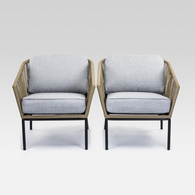 Standish 2pc Patio Club Chair Natural/Gray   - Project 62™ | Target