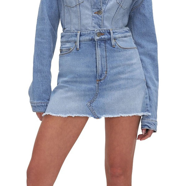 Women's GOOD AMERICAN Denim Skirt 8 Indigo597 | Scheels