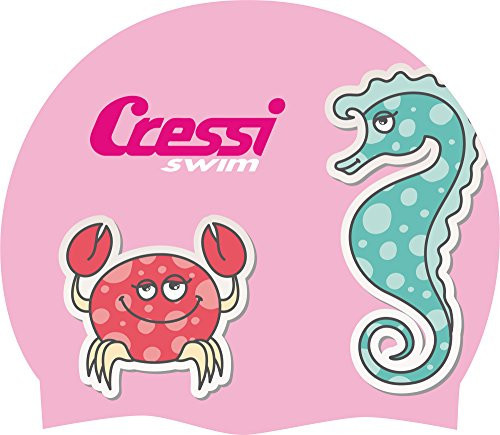 Cressi Silicone Cap Jr - Pink - w/Crab & Seahorse | Amazon (US)