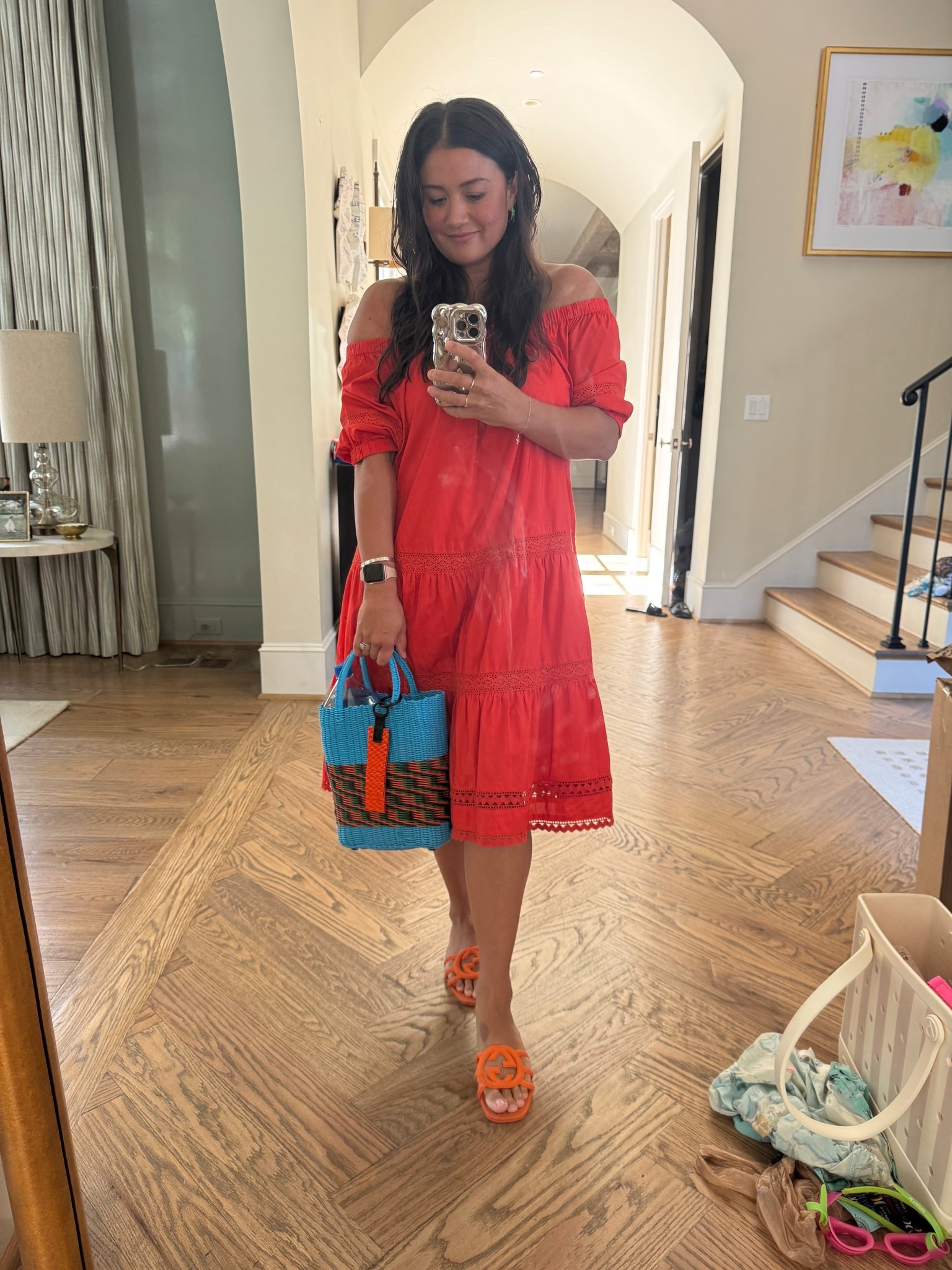 Living in this bright red off-shoulder dress ❤️ and always reaching for my super comfy Gucci slides! A Summer STAPLE! ☀️
Couldn’t find exact products, so I tagged similar finds that I LOVE! 🔗

#LTKItBag #LTKShoeCrush #LTKSeasonal