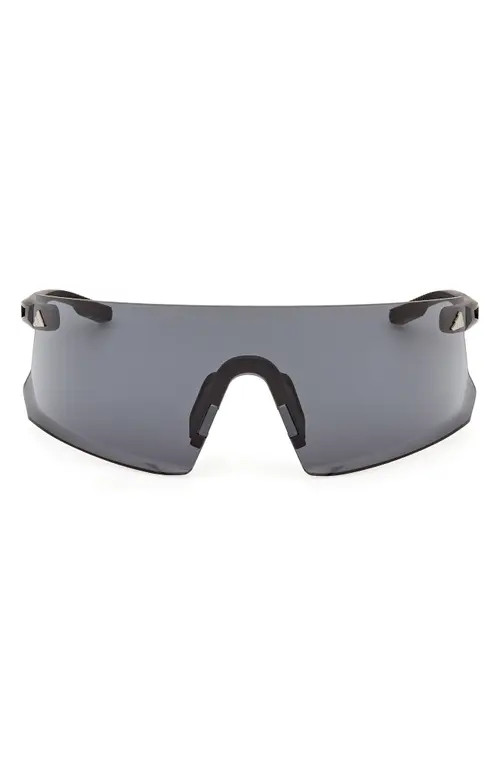 adidas 120mm Shield Sports Sunglasses in Matte Black/smoke at Nordstrom | Nordstrom