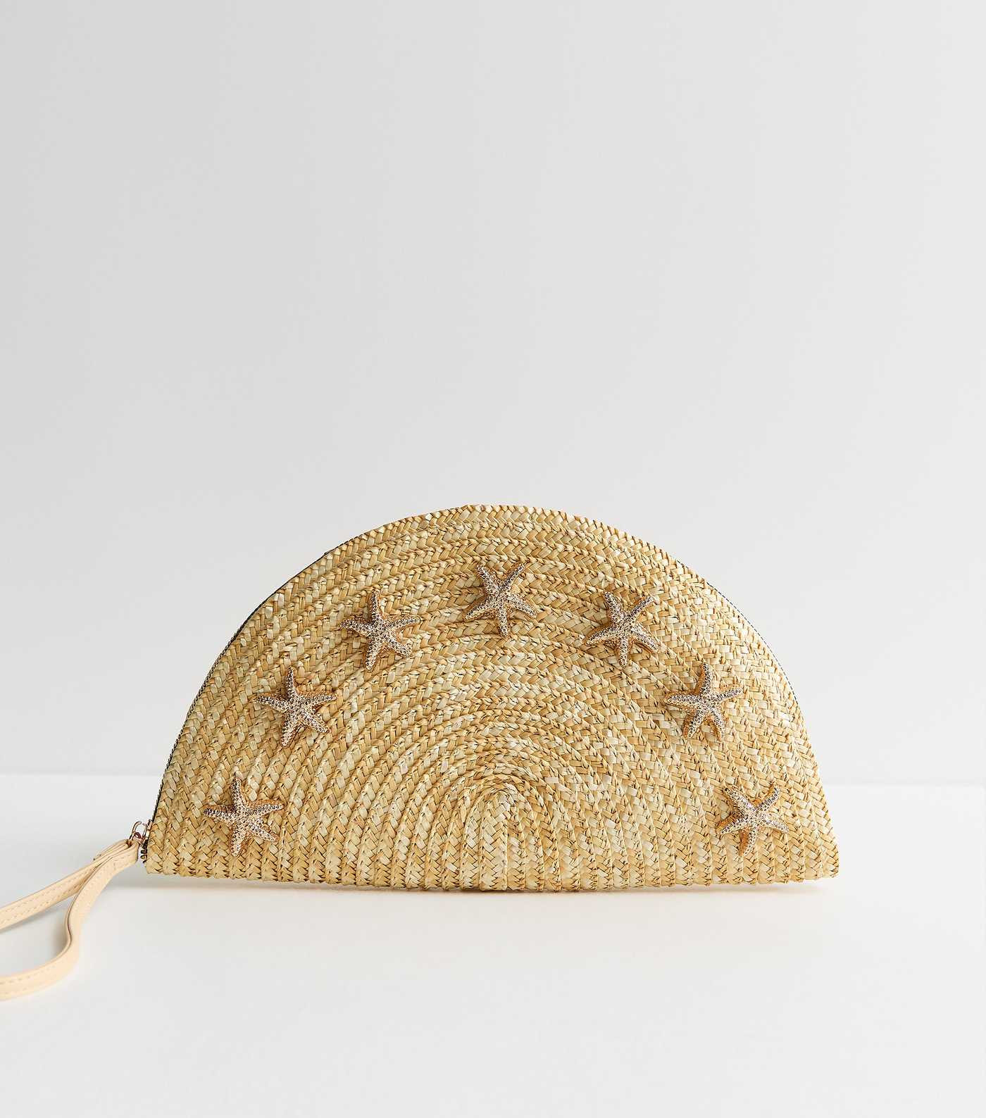 Stone Straw Folded Starfish Clutch | New Look | New Look (UK)