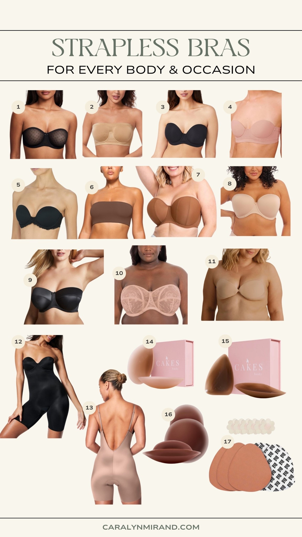 Strapless bras for every size and occasion! See more details on the blog at CaralynMirand.com

#LTKWedding #LTKParties #LTKStyleTip