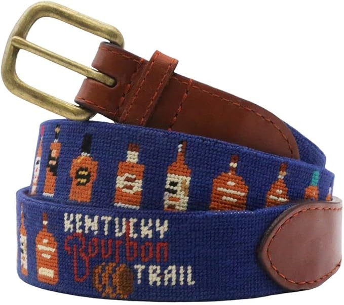 Kentucky Bourbon Trail Needlepoint Belt in Navy by Smathers & Branson | Amazon (US)