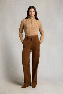 Tailored Wide Leg Cord (Caramel) | Holland Cooper