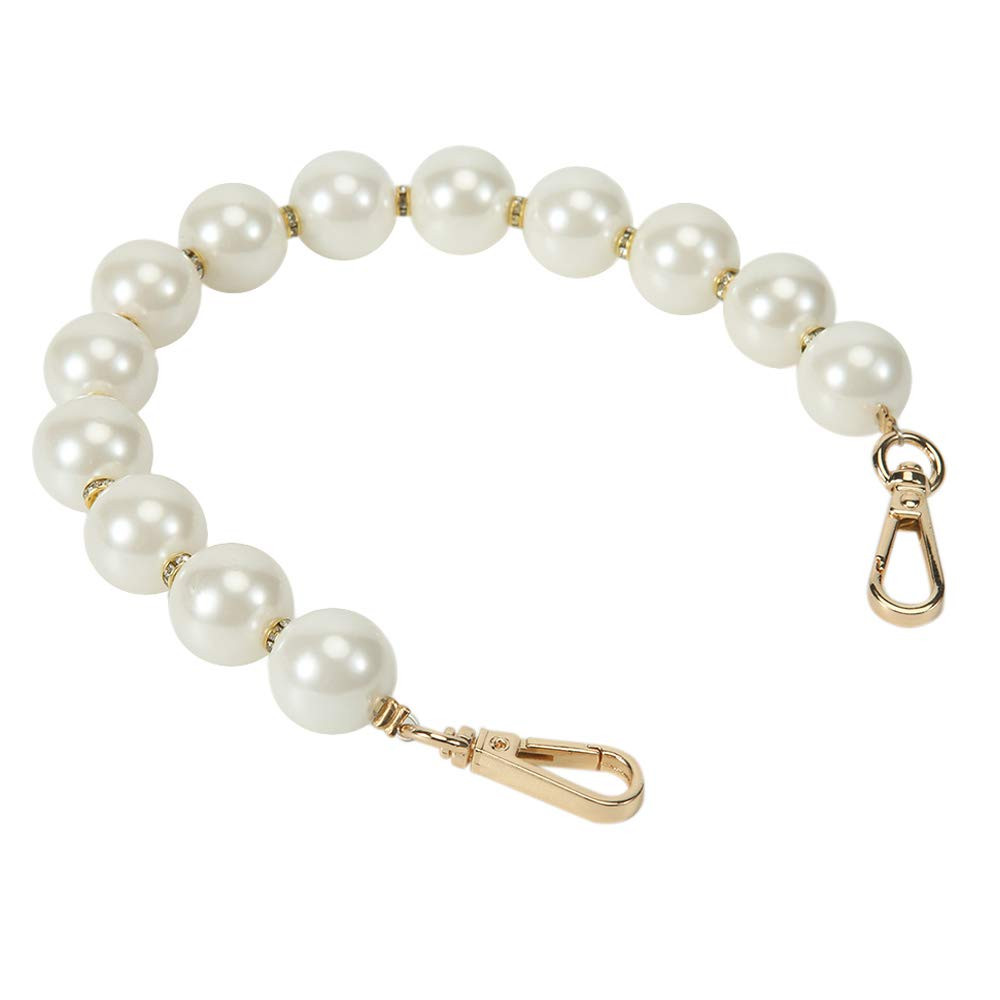 Elegant Bead Pearl Handle Strap Chain Charms Accessory for Women Handbag,Purse,Clutch | Amazon (US)