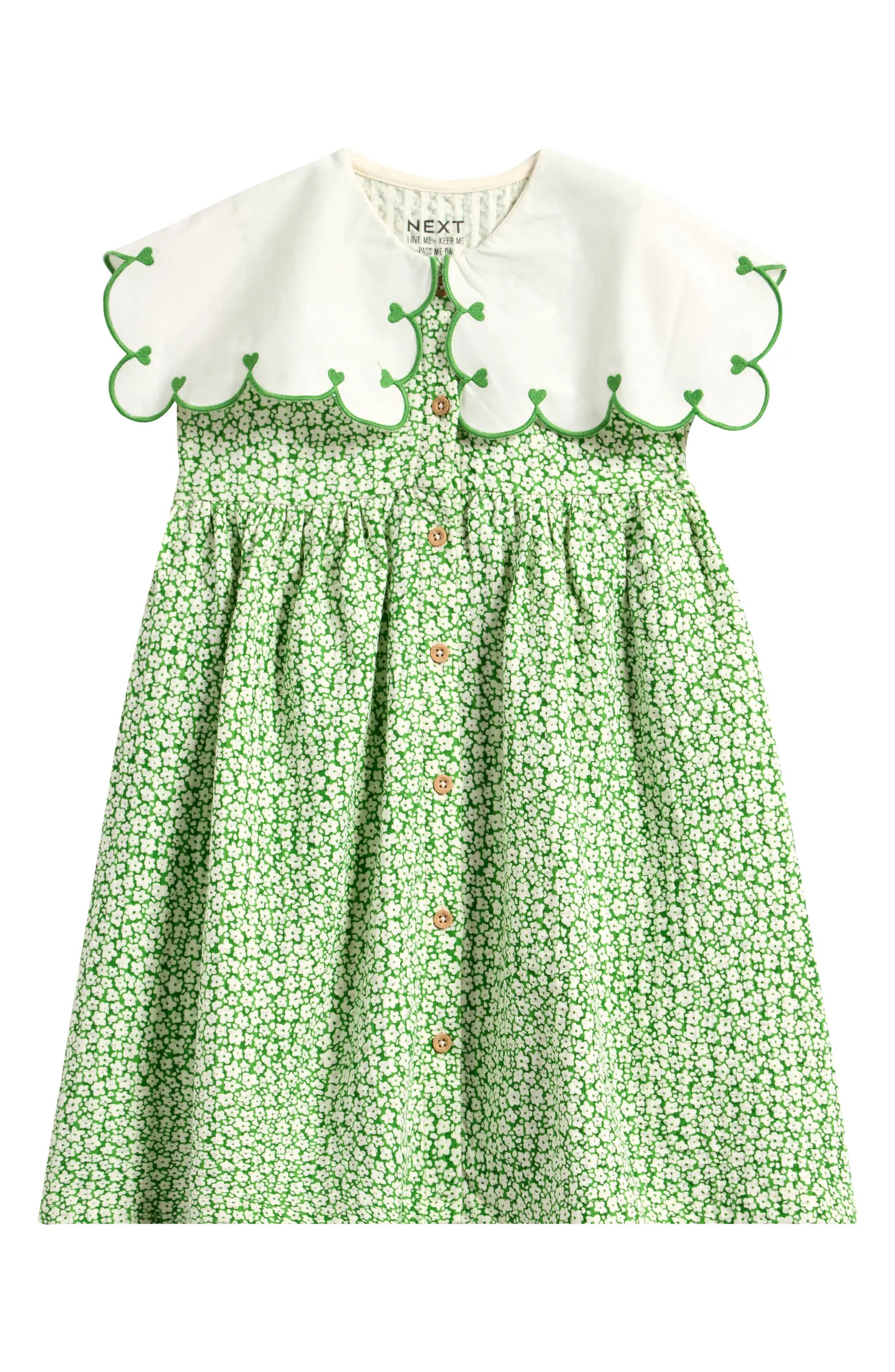 Kids' Frill Collar Floral Print Dress | Nordstrom