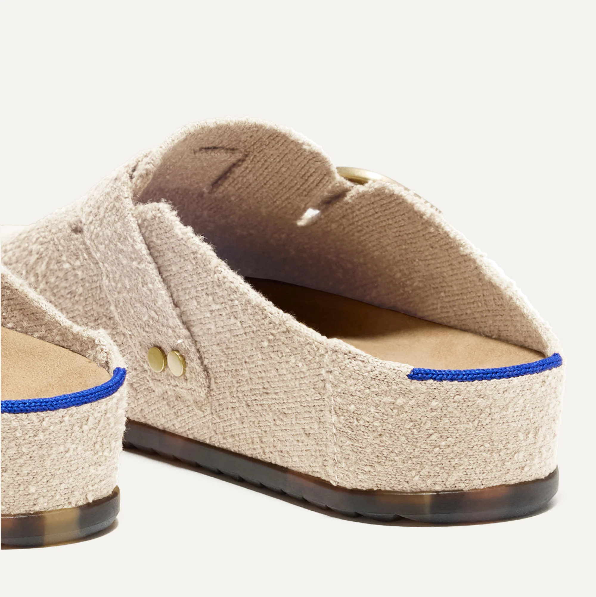 The Buckle Clog in Soft Black Bouclé | Rothy's | Rothy's