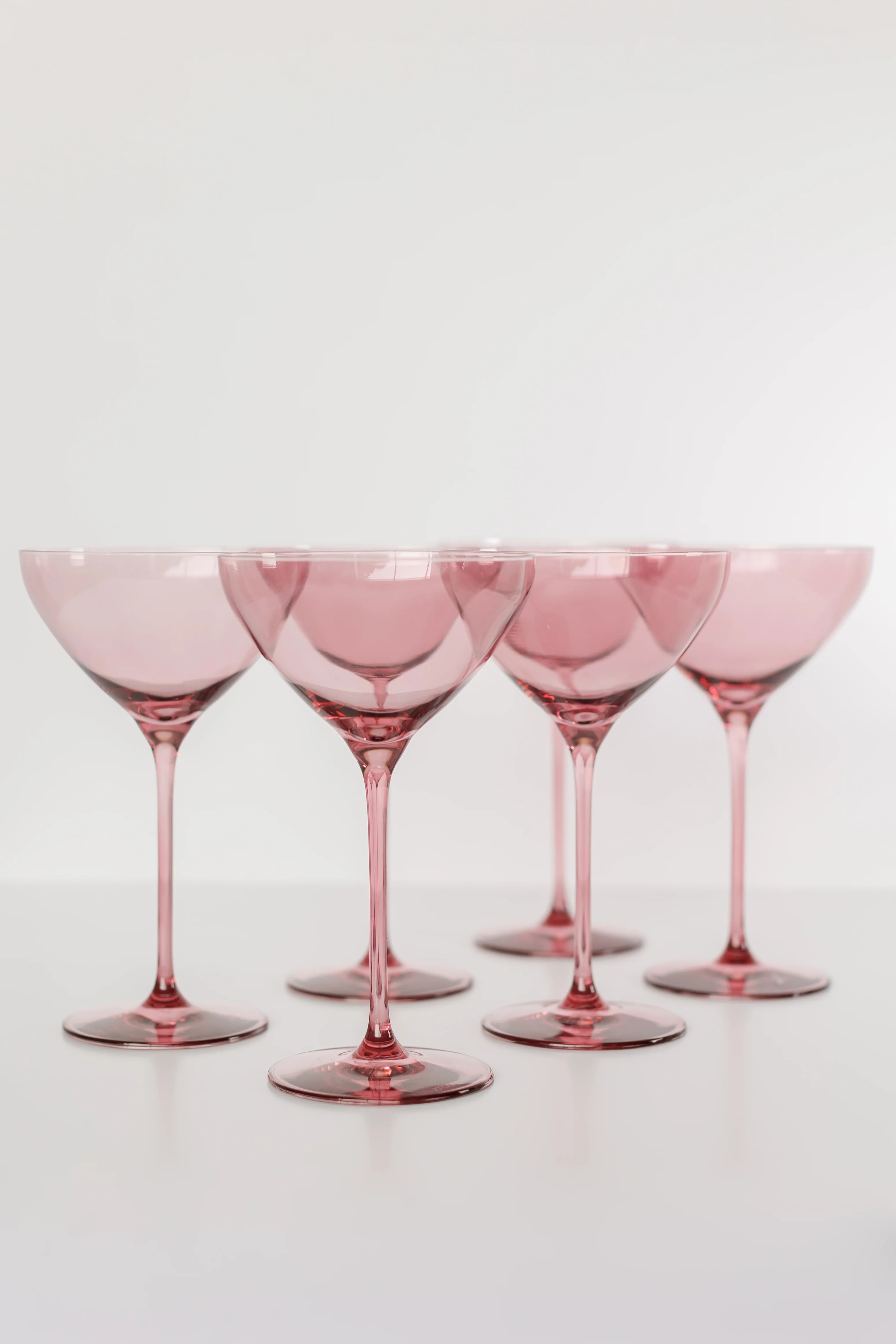 Estelle Colored Martini Glass - Set of 6 {Rose} | Estelle Colored Glass