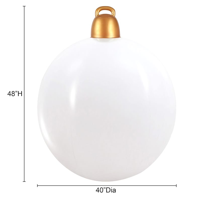 Pre-Lit White Blow-Up Ornament, 48" | At Home