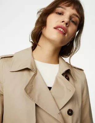 Cotton Rich Belted Longline Trench Coat | Marks and Spencer US