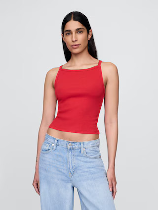 Modern Apron-Neck Crop Tank Top | Gap (US)