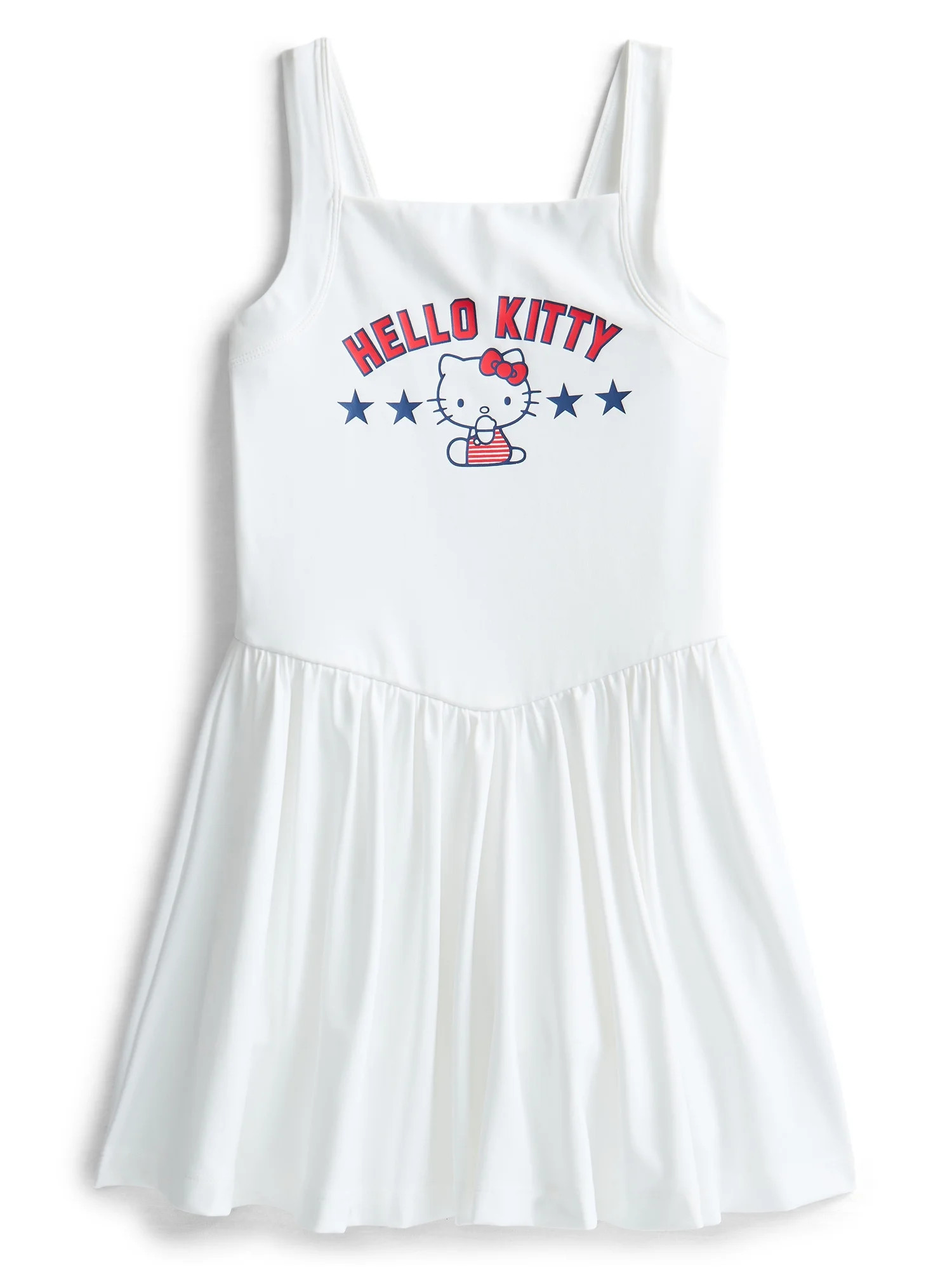 Hello Kitty Girls Active Sleeveless Dress with Built-In Shorts, Sizes 4-12 | Walmart (US)