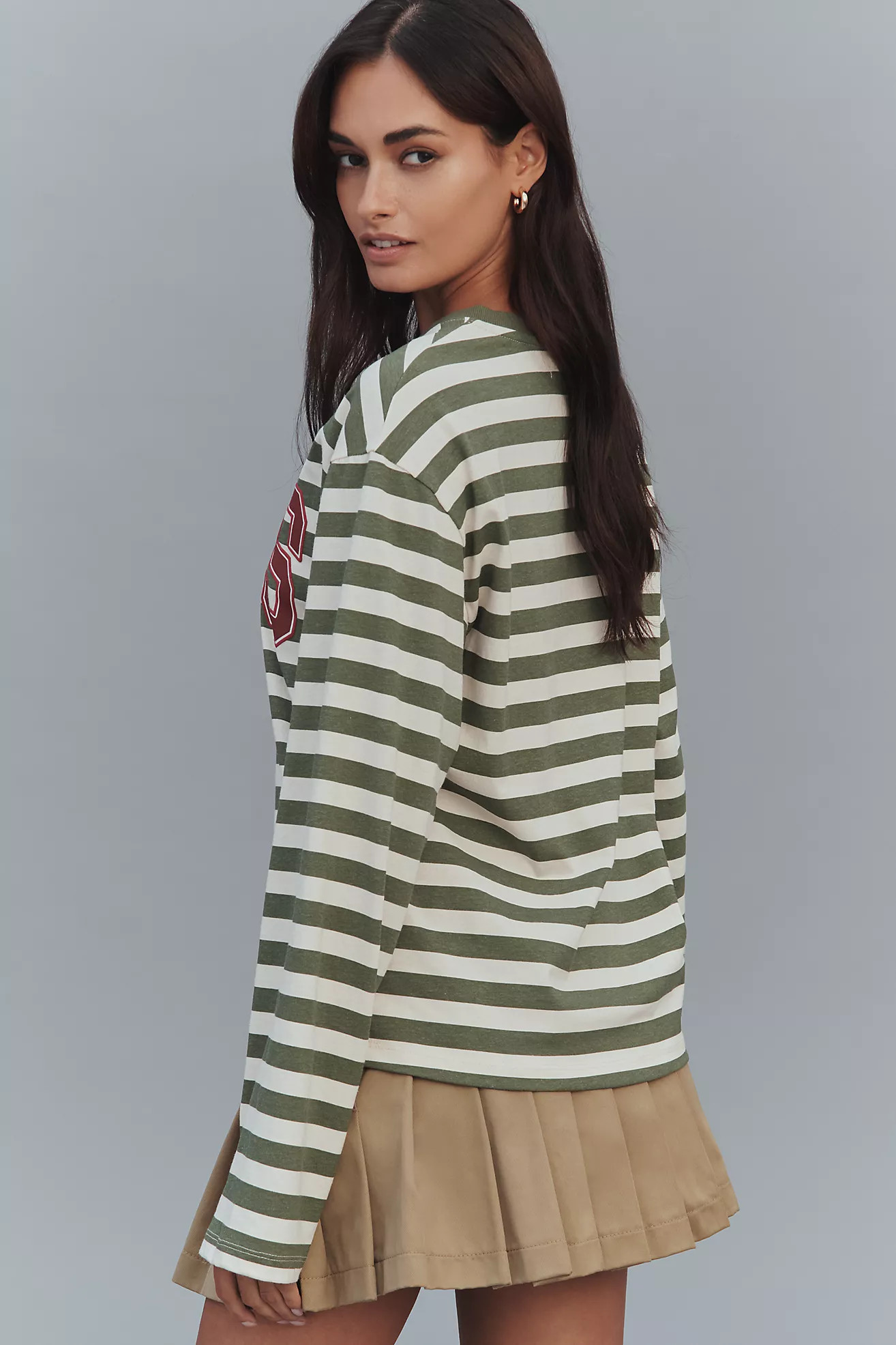 By Anthropologie Long-Sleeve Stripe City Top | Anthropologie (US)