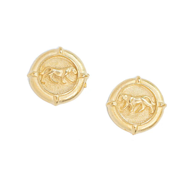 Round Tiger Intaglio Studs | Susan Shaw