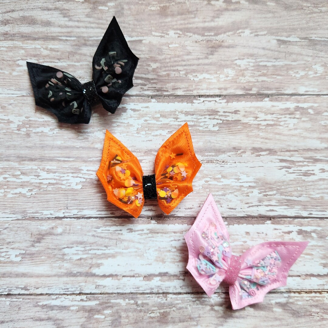Bat Shaker Bows, Halloween Bows, Hair Clip, Headband, Hair Accessories, Fall Gift for Her - Etsy | Etsy (US)