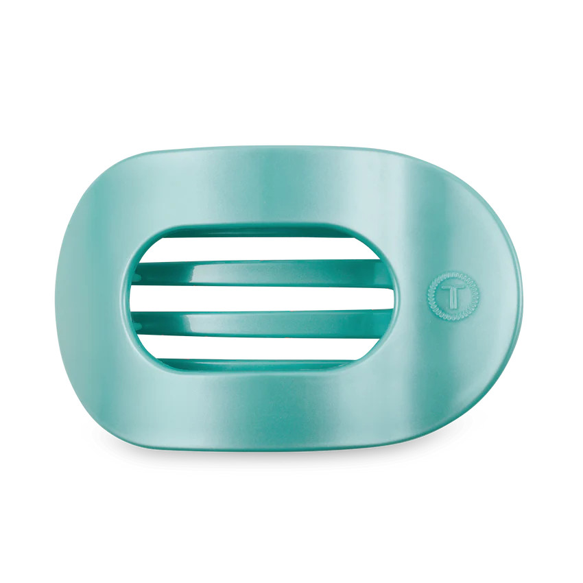 Totally Turquoise Large Flat Round Hair Clip | TELETIES