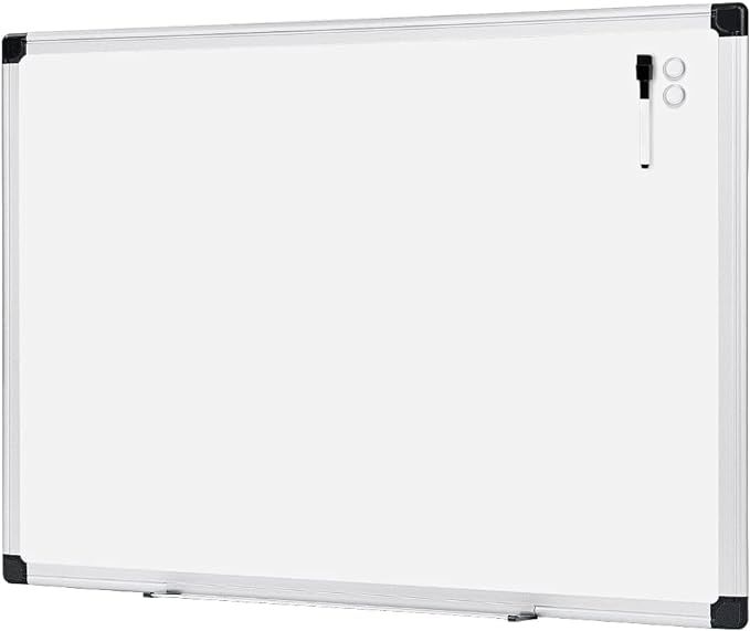 Amazon Basics Magnetic Dry Erase White Board, 35 x 47-Inch Whiteboard - Silver Aluminum Frame | Amazon (US)