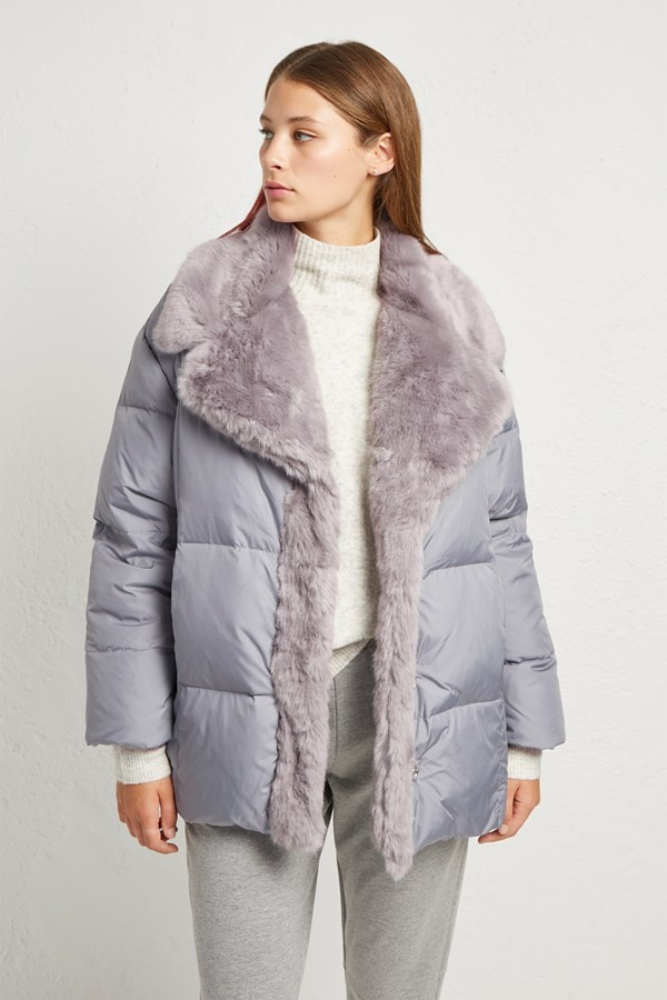 Devon Quilt Fur Trim Wrap Coat | French Connection (UK)