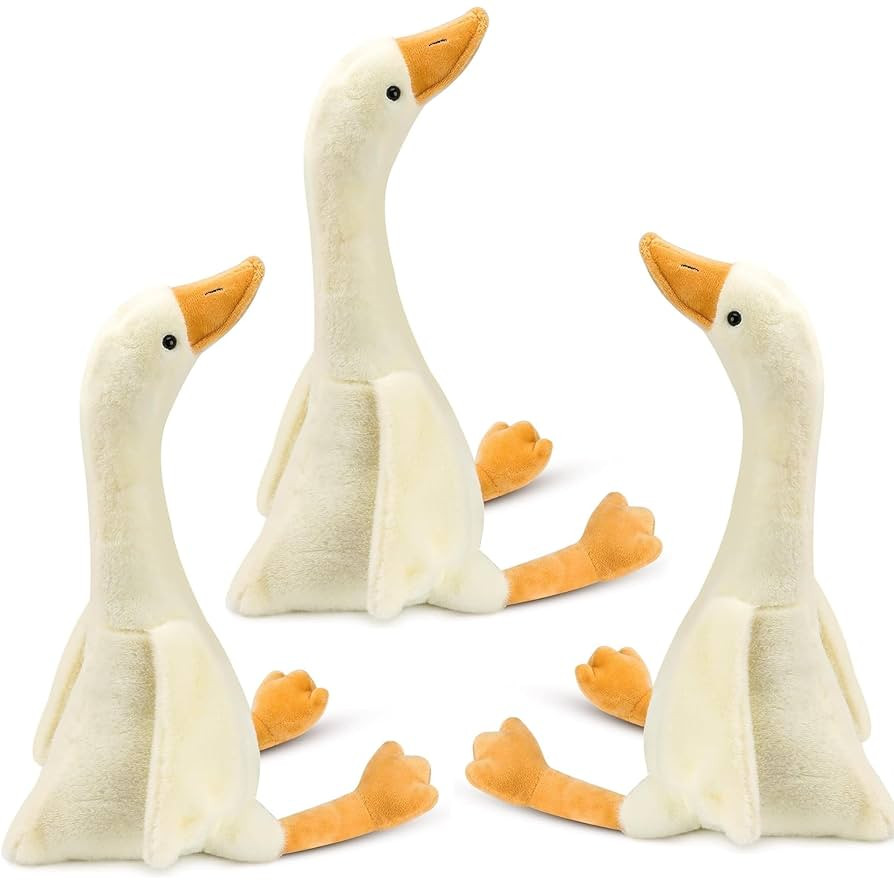 3pcs Goose Stuffed Animal - 15.7" Swan Stuffed Toy, Soft Smooth Goose Plush Toys, Cute Duck Stuff... | Amazon (US)