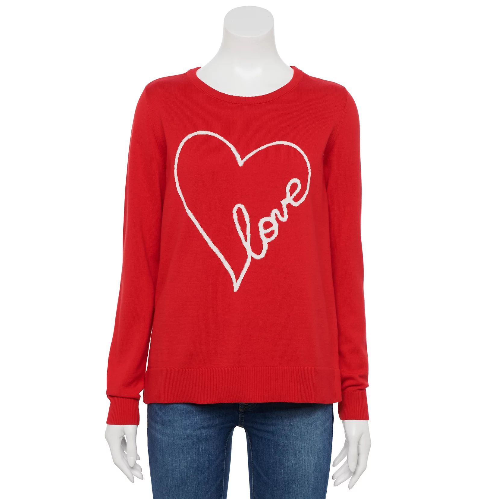 Women's Apt. 9® Valentine's Day Crewneck Sweater | Kohl's