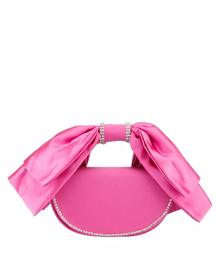 Nina Women's Crystal Trim Satin Bow Clutch Bag & Reviews - Handbags & Accessories - Macy's | Macys (US)