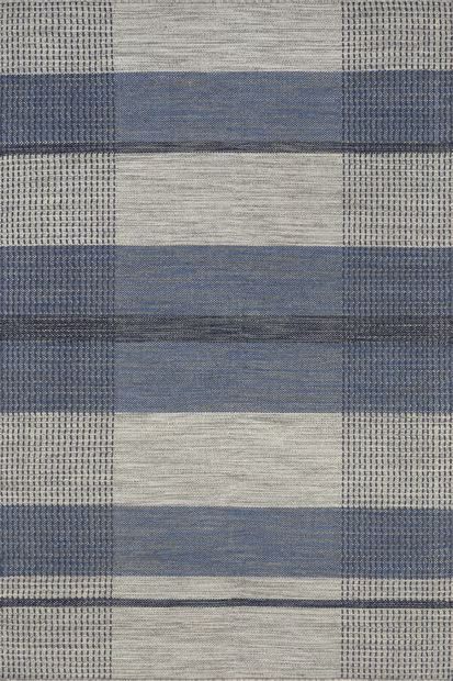 Blue Portland Plaid Wool Area Rug | Rugs USA